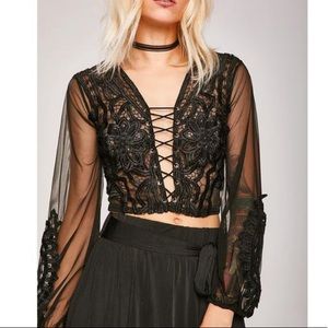 Dollskill beautiful sheer lace top